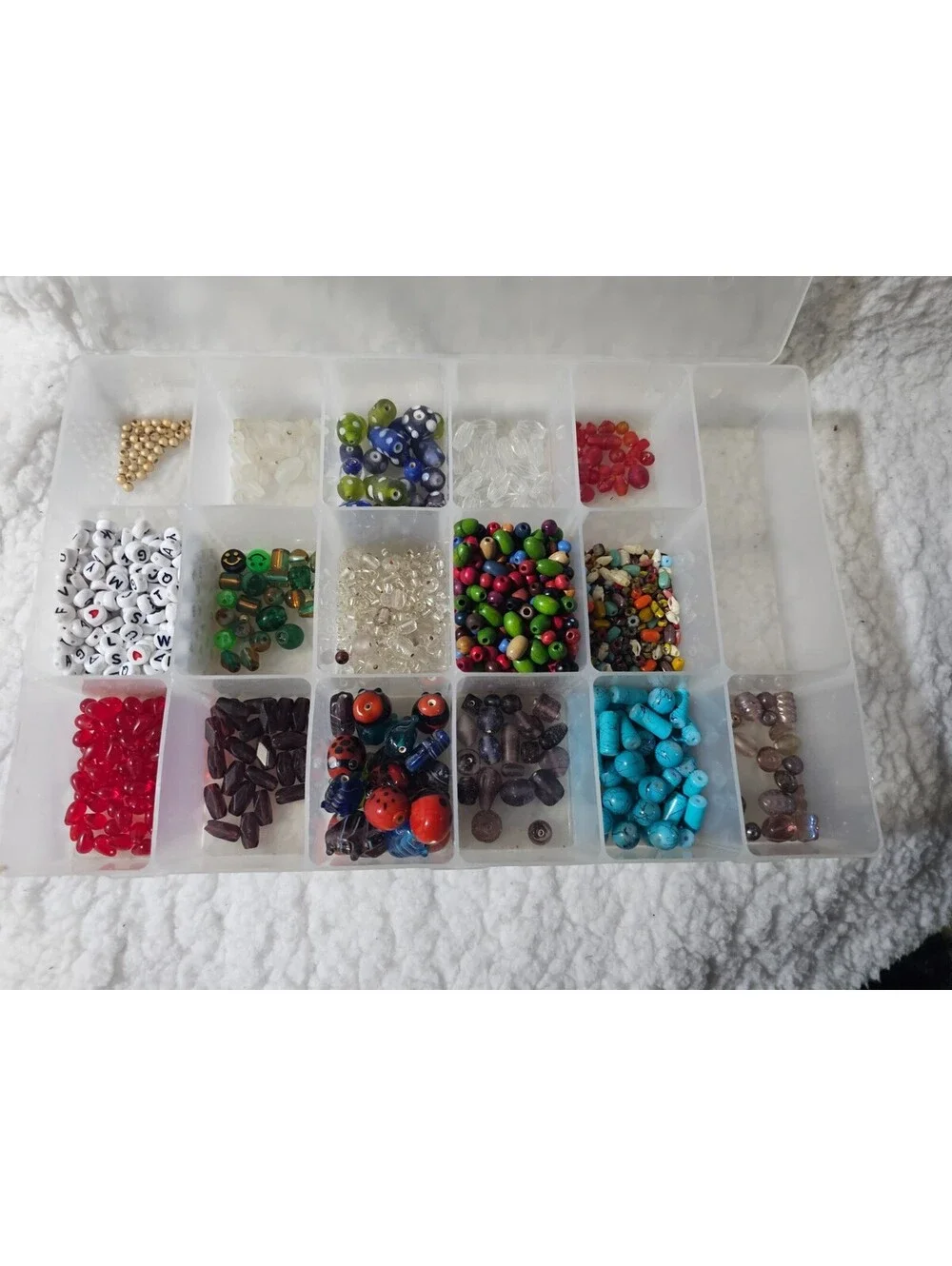 (Lot of 3) Mixed Jewelry Crafting Beads Various Colors & Styles With 3 Boxes